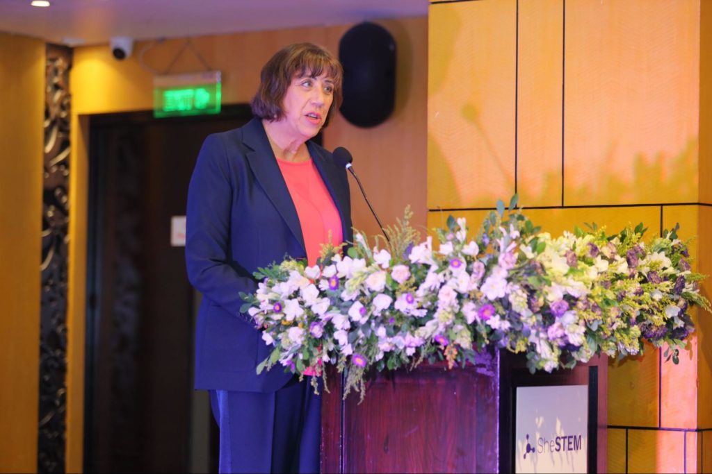 Her Excellency Irma van Dueren, Ambassador of the Kingdom of the Netherlands to Bangladesh delivered the inauguration speech at the SheSTEM Business Case Launch Event