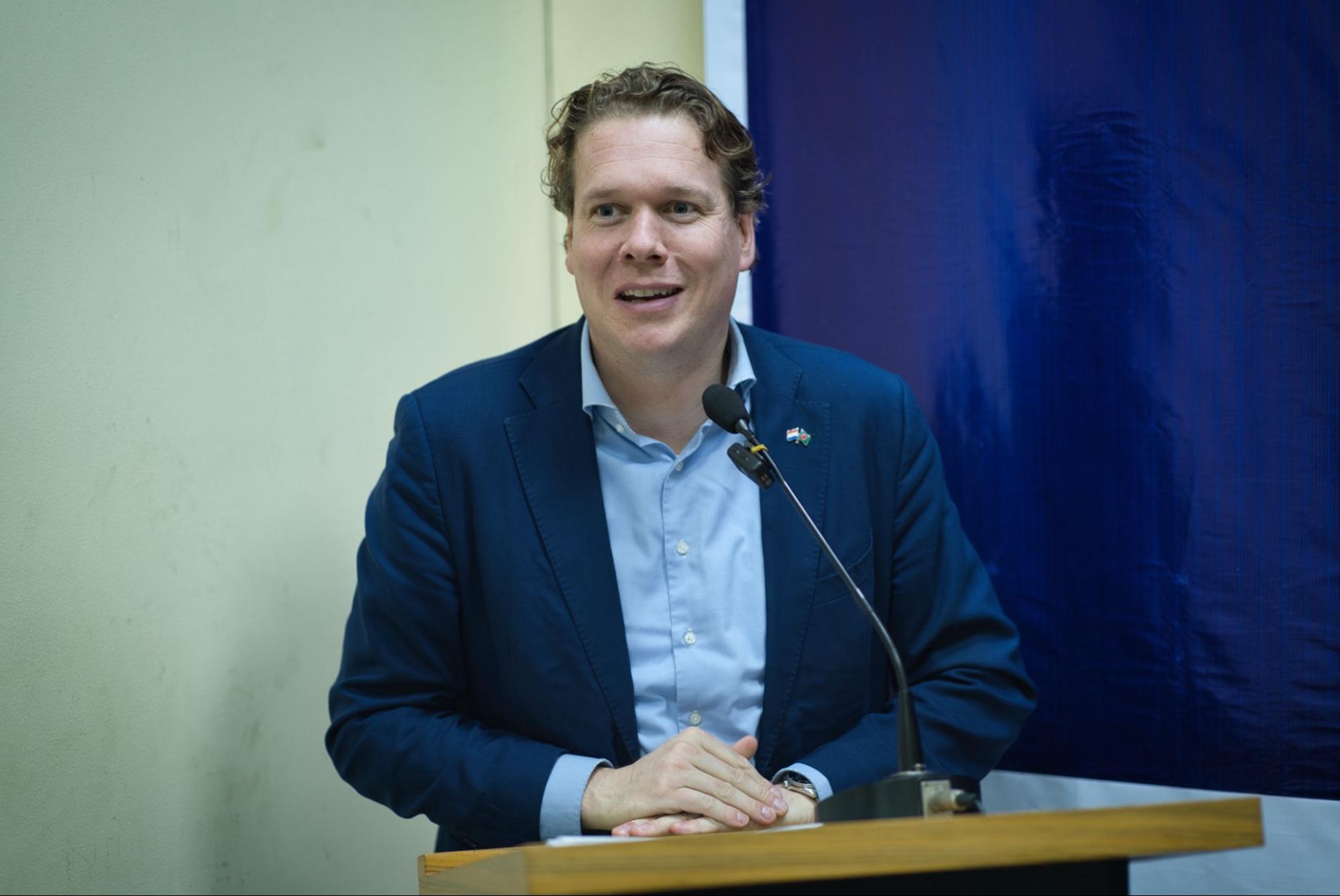 Jurriaan Middelhoff, Ambassador for Youth, Education, and Work at the Ministry of Foreign Affairs of the Government of the Kingdom of the Netherlands.